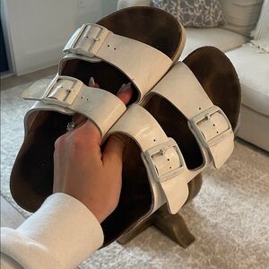 White Birkenstock Sandals